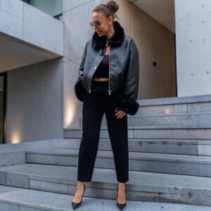 τζακετ δερματινη one size s/l